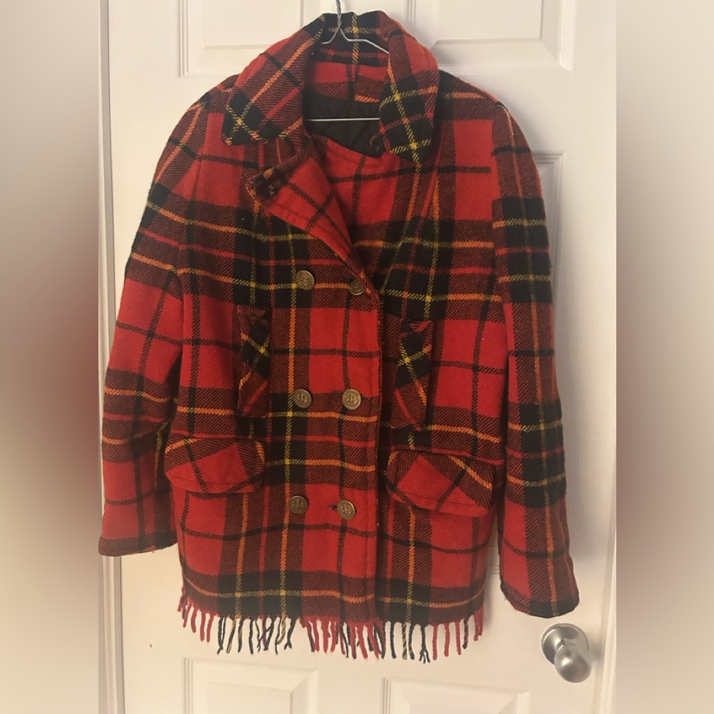 Vintage plaid coat